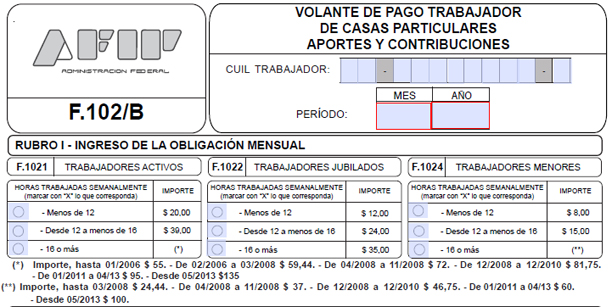 Volante de pago trabajador
